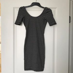 American Apparel Striped Spandex Dress